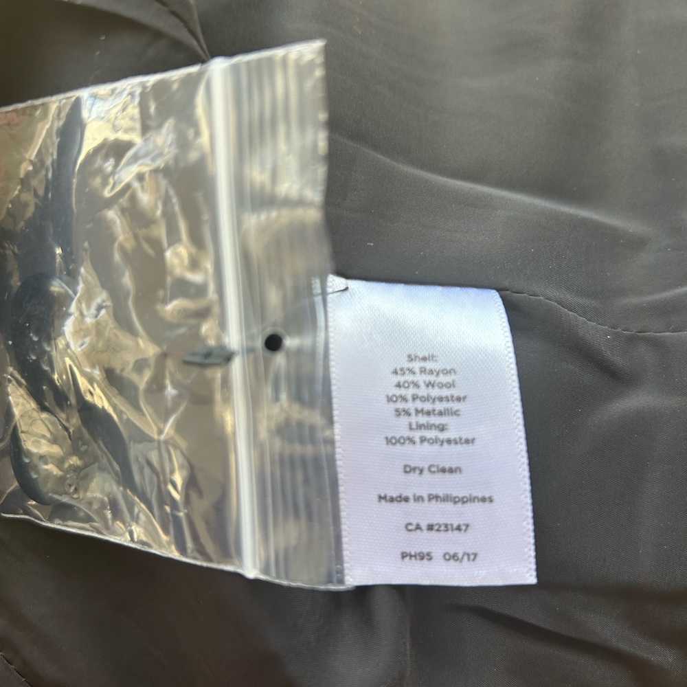 Talbots petite jacket blazer black metallic long sleeves - Picture 4 of 13